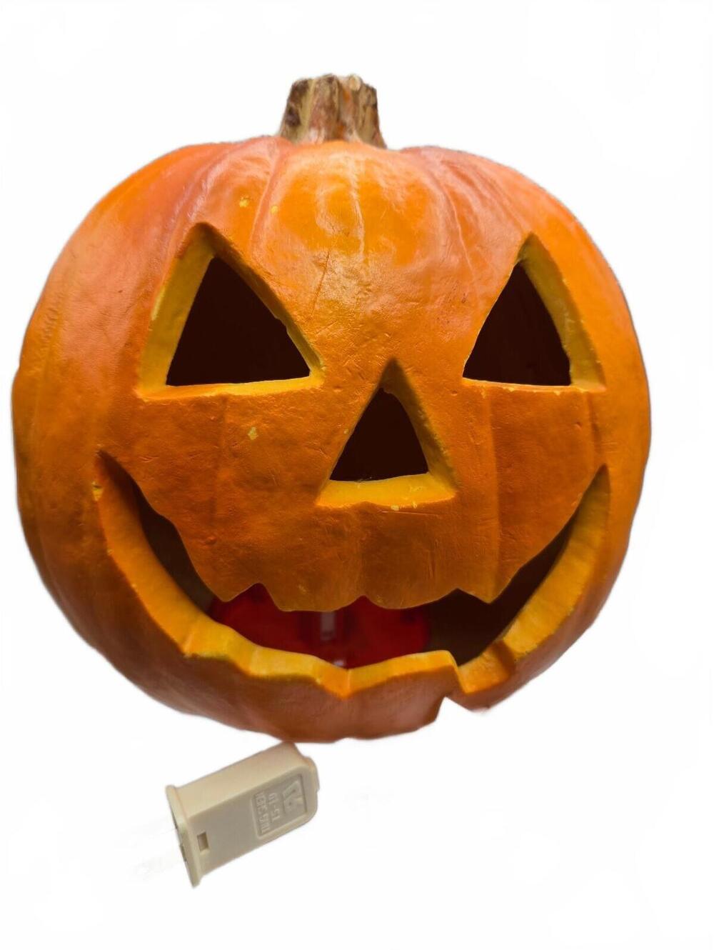 Vintage blow mold Jack o lantern, Halloween decor, Trendmasters, foam pumpkin